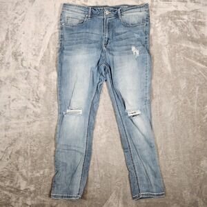 Special A Jeans Women's 35X28 (Tag 2XL) Skinny Ankle Distressed Blue PJ7088‎